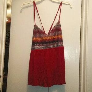 Red fashion tank top